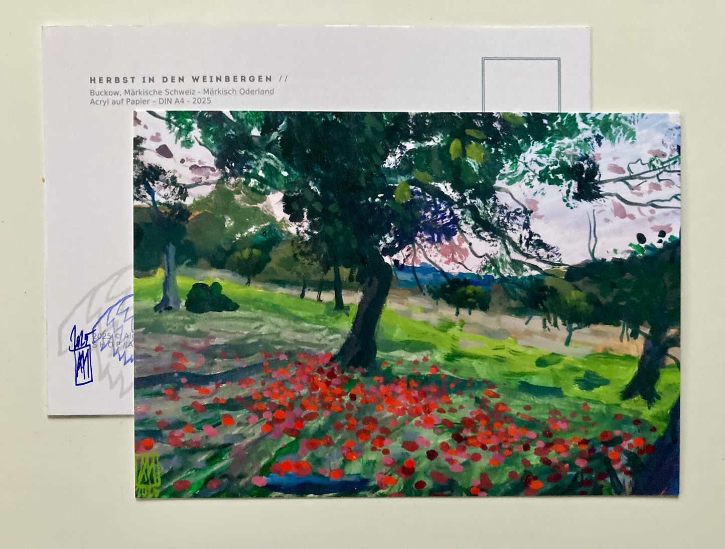 Postkarte "Herbst in den Weinbergen" DIN A5