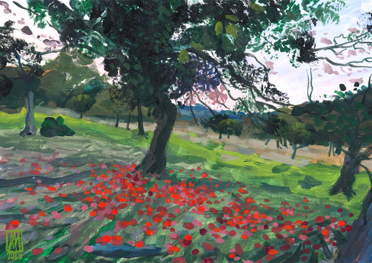 Postkarte "Herbst in den Weinbergen" DIN A5