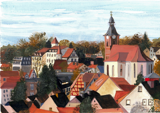 Postkarte "Blick über Buckow" DIN A5