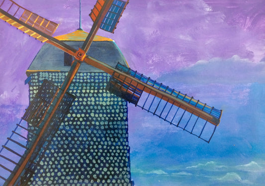 Postkarte "Windmühle in Wilhelmsaue" DIN A5