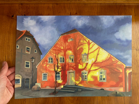 Poster "Das Rote Haus" DIN A3