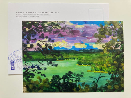 Postkarte "Panoramaweg am Schermützelsee" DIN A5