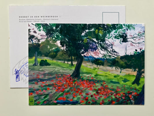Postkarte "Herbst in den Weinbergen" DIN A5