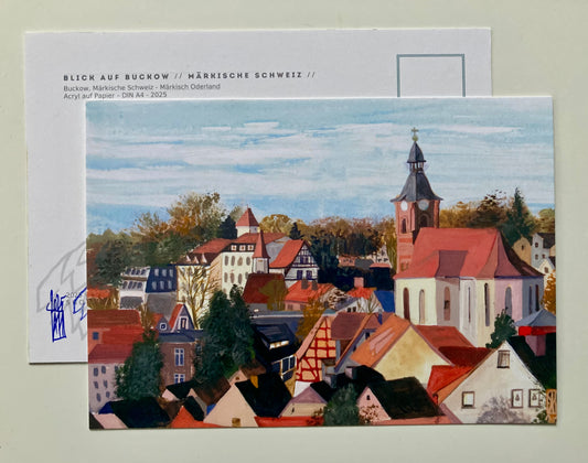 Postkarte "Blick über Buckow" DIN A5